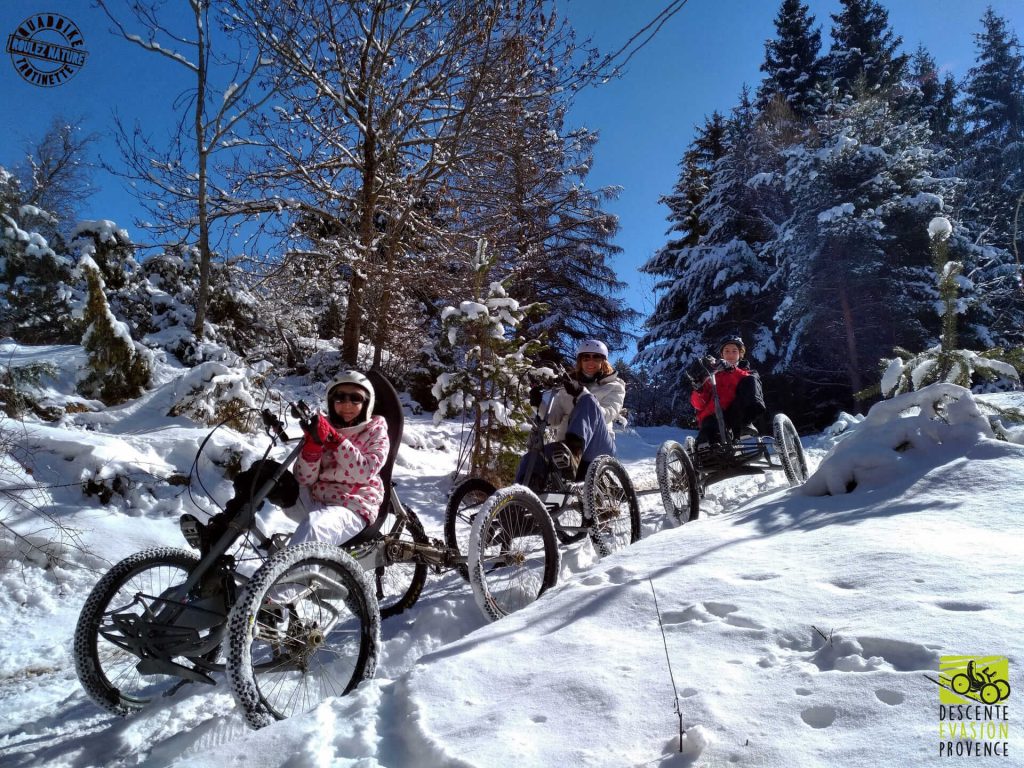 Randonnée en quadbike sur le Mont Vantoux sous la neige